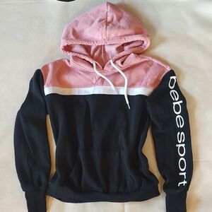 bebe Sport Pink and Black Women's Hoodie